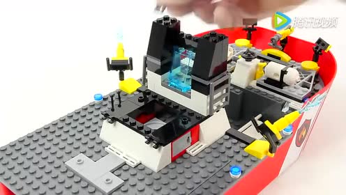 乐高lego拼装城市系列 消防船 腾讯视频