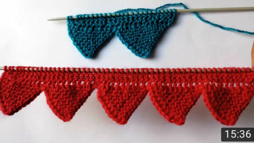 棒针编织三角形毛衣下摆视频教学,快学学让你编织的毛衣与众不同