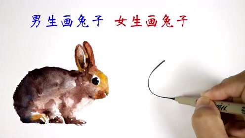 男生画兔子vs女生画兔子,你更喜欢谁画的?