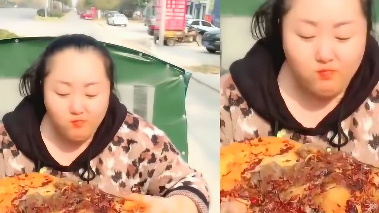 北京胖姐吃播太拼命,大口直接猛吞驴头肉,网友直呼看着都噎人!