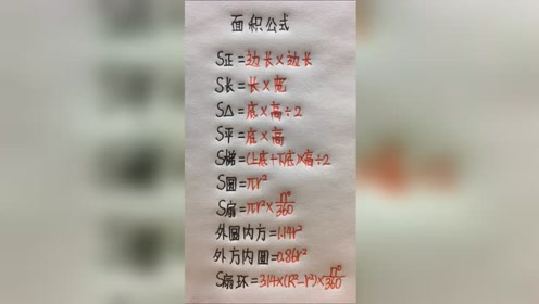 圆的计算面积公式 腾讯视频