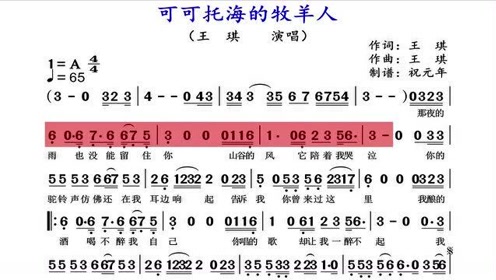 二胡独奏《可可托海的牧羊人》,配有声动态简谱,送给喜欢二胡