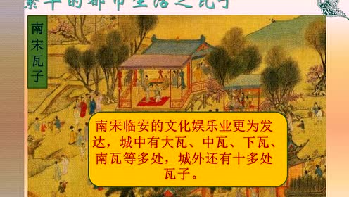 七年級歷史下冊 二單元 遼宋夏金元時期12 宋元時期的都市和文化