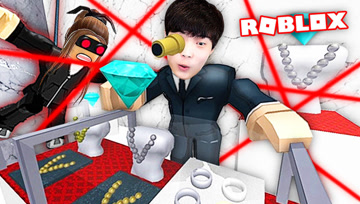 Roblox惊天魔盗团 爆笑兄妹想偷钻石结果进入了古墓 小熙解说