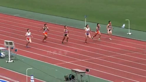 实拍日本关东学生田径运动会女子100米预赛 腾讯视频