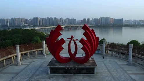 航拍 清远凤城广场