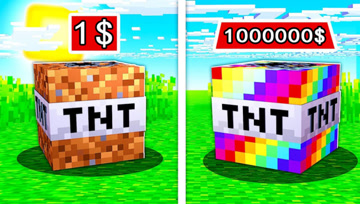 我的世界：制作一颗价值100万美元的彩虹TNT！