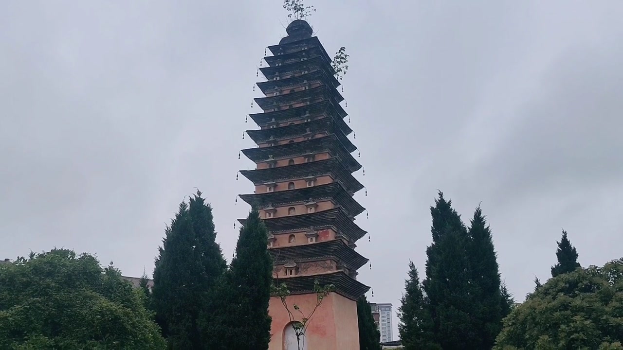 洋县开明寺塔,汉中唯一保存完好的唐代建筑