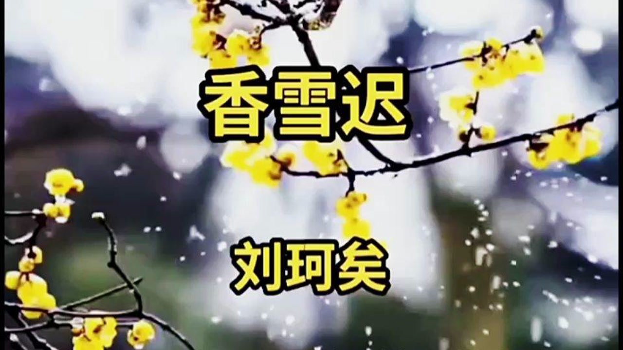 歌曲欣赏《香雪迟》