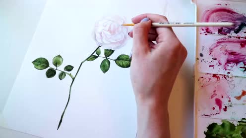 简单水彩画教程 腾讯视频
