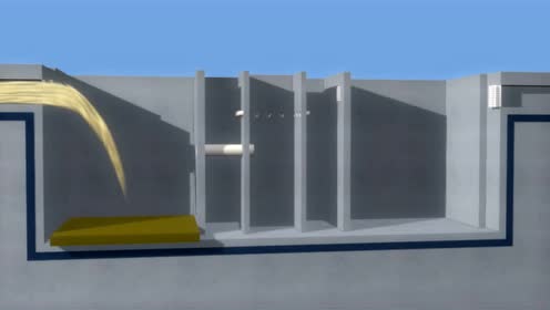 三级沉淀池集水模拟展示