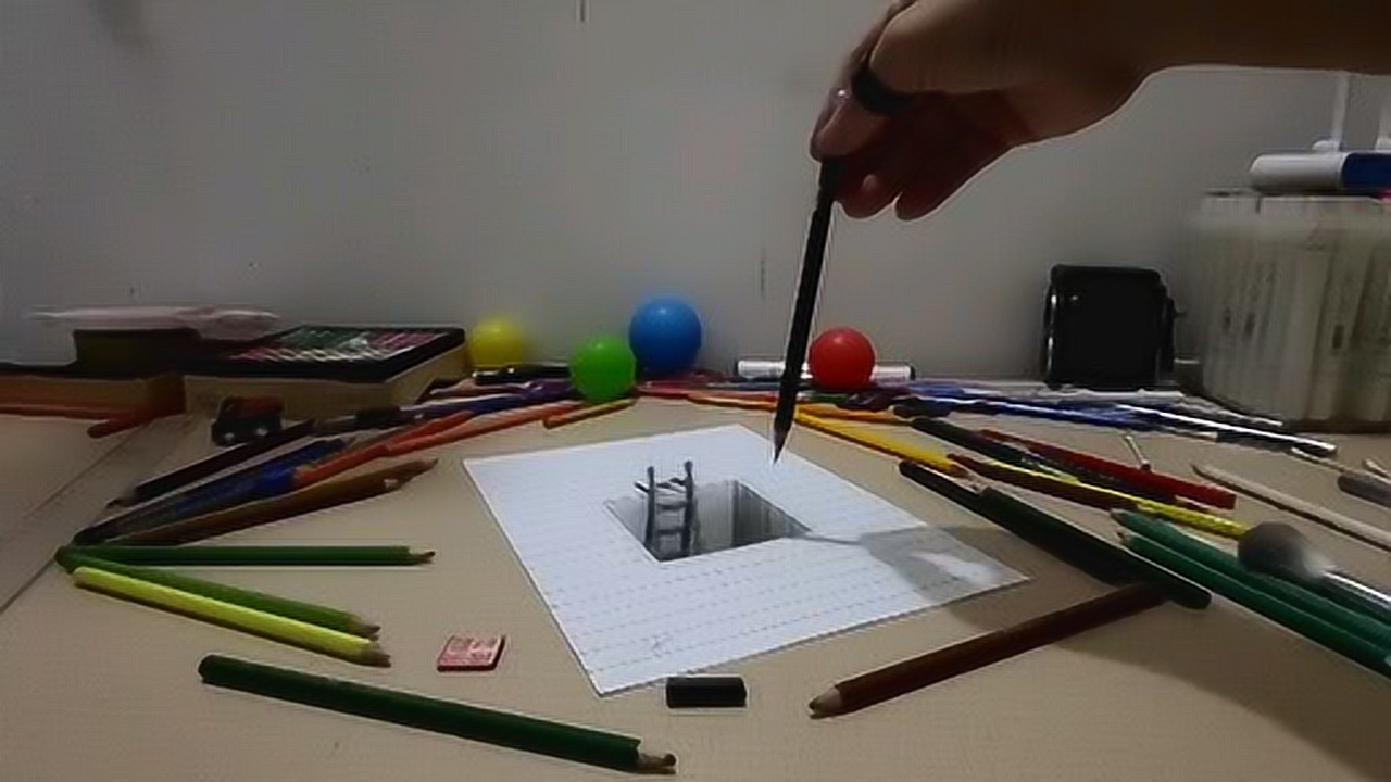 简笔立体画,你要收藏试试吗?