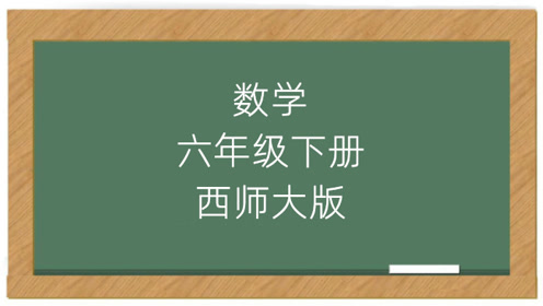 西师大版六年级数学下册