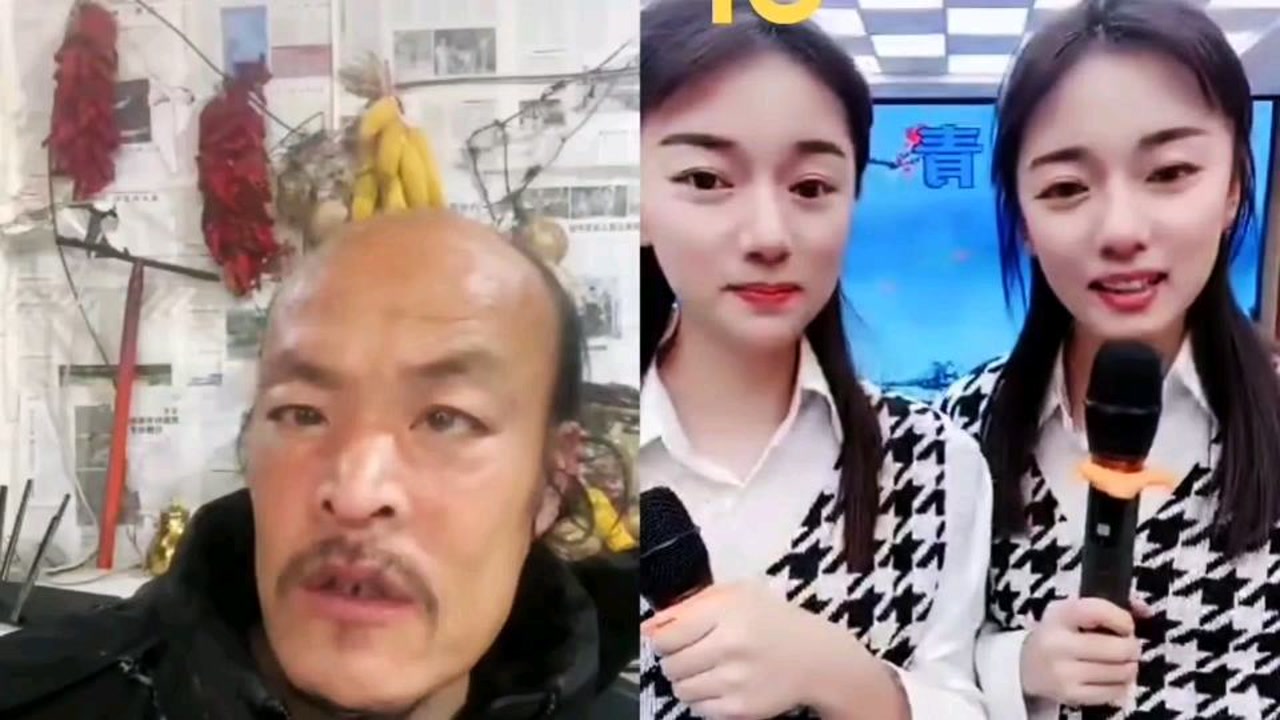 网红搞笑,二哥遇见双胞胎姐妹,从来没有见过这么好看的