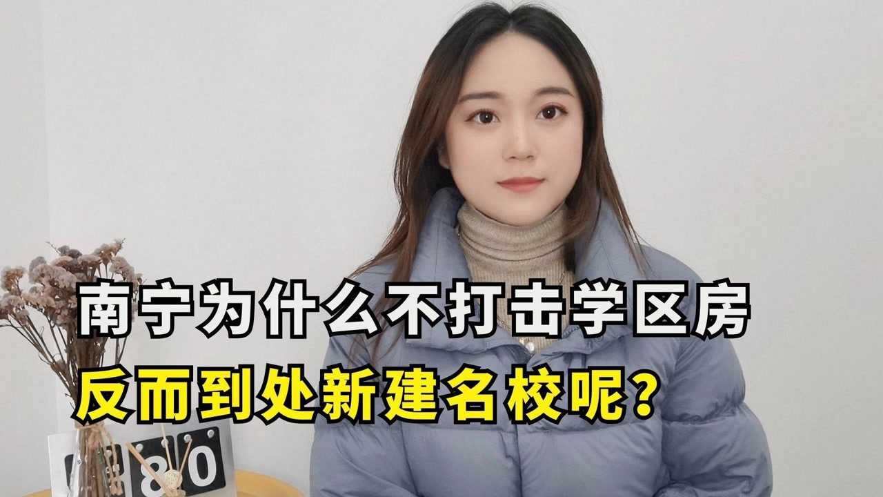 南宁为什么不打击学区房,反而到处新建名校?