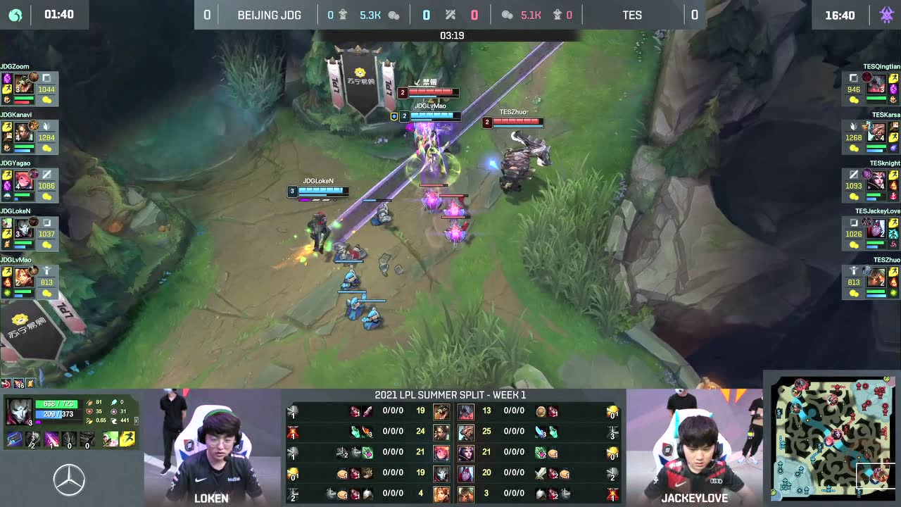 绿毛蕾欧娜指到韦鲁斯 Loken闪现一枪拿下一血