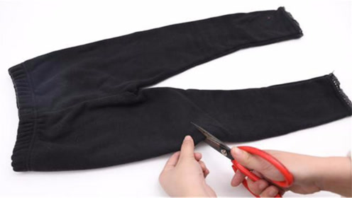 不穿的旧裤子剪下一条裤腿,缝几针太实用了,全家人看到都喜欢