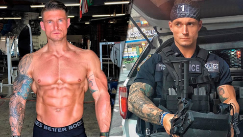 火遍全球的肌肉警察 高1米8重270斤 让罪犯闻风丧胆 腾讯视频