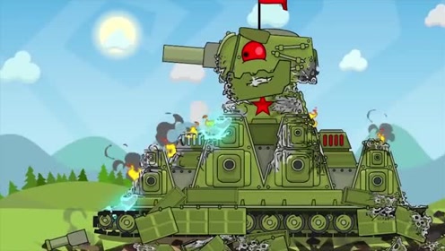 坦克世界搞笑动漫:利维坦变成蜘蛛侠,直接破kv44防御