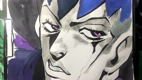 水粉涂色jojo露伴老师