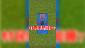 我的世界：村民到哪都能睡觉！水里睡觉会不会飘走？
