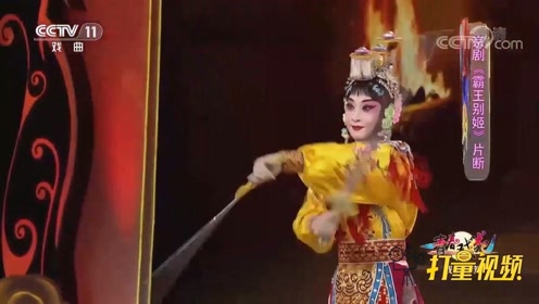 付佳演绎京剧《霸王别姬》选段,舞剑姿势飒,神形兼备