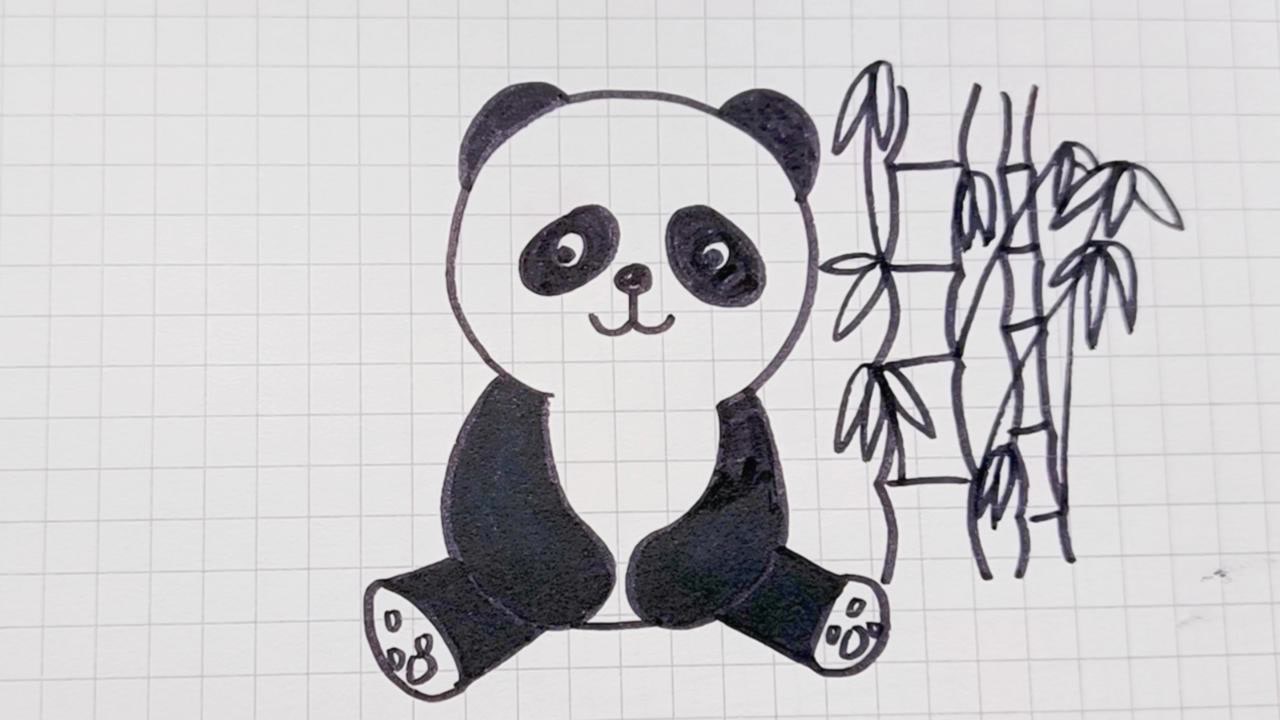 小熊猫简笔画教程
