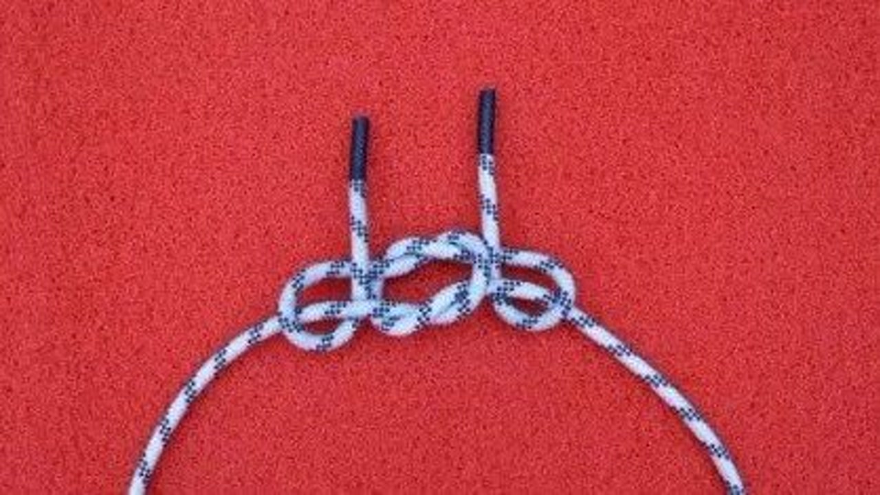消防24种常用绳结一一双平结