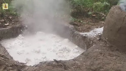 荒野求生——生石灰烧好了,加点水弄点石灰浆