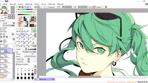 绘画过程砂之星球初音未来 腾讯视频