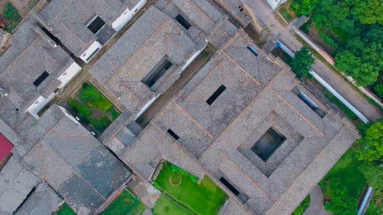 航拍松阳黄家大院