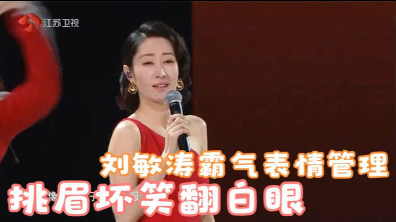 刘敏涛霸气表情管理合集,挑眉坏笑翻白眼,眼神里彰显歌后气质