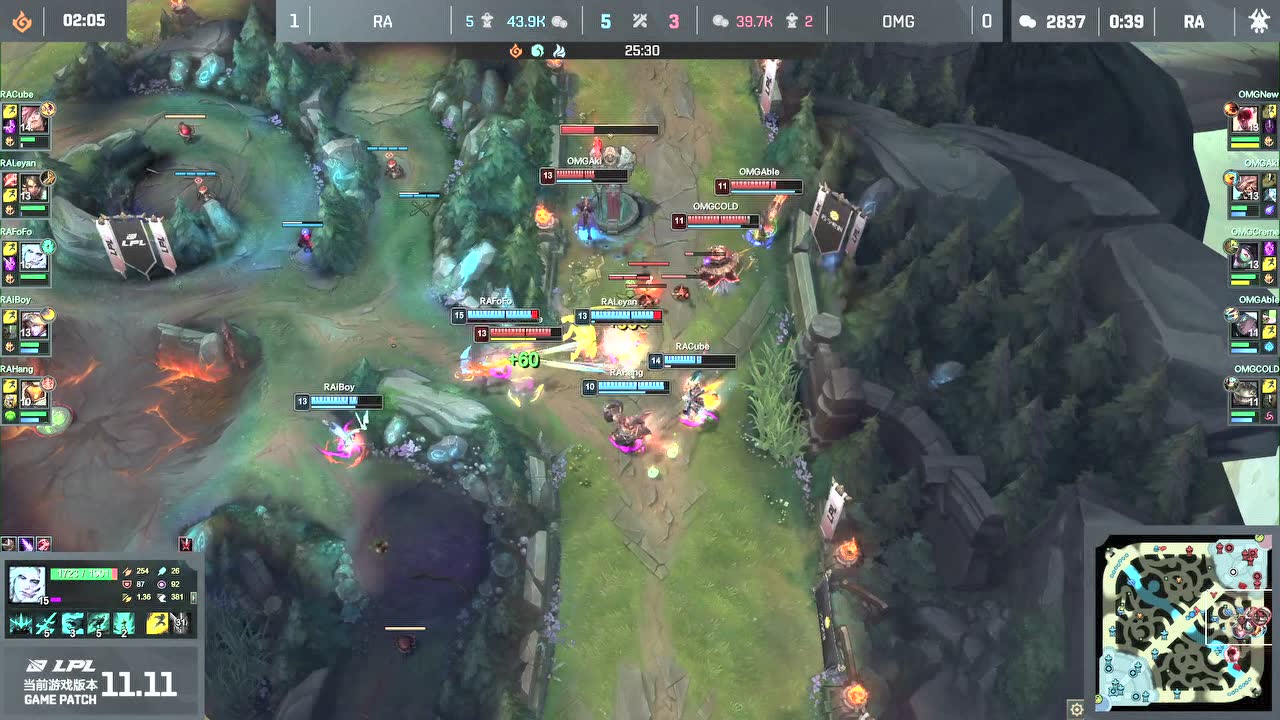 OMG死守下二塔被围攻 RA默契配合杀上高地推下水晶
