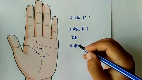 面相大师:手掌中有出现"三角纹",是好运的象征,你有没有?