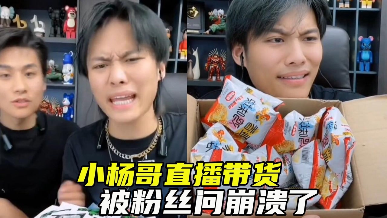 搞笑:小杨哥直播带货,被粉丝给问崩溃了,这场面我快笑抽了