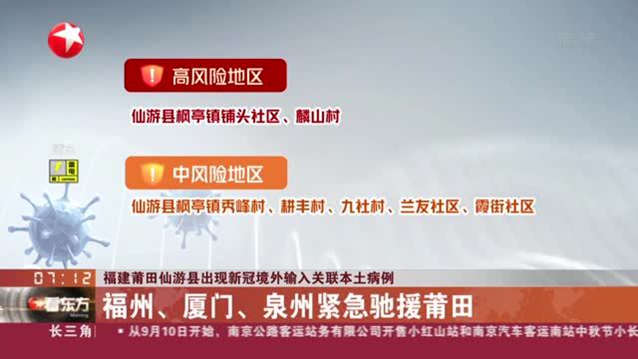 福建莆田仙游县出现新冠境外输入关联本土病例:福州、厦门、泉州紧急驰援莆田