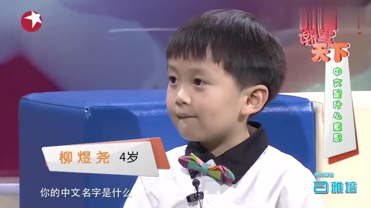 潮童:来自香港的4岁小男孩太逗,主持人问他中文名字,他说忘了