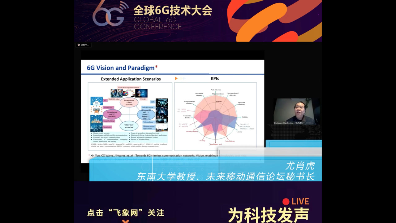 东南大学教授尤肖虎:6G Research Progress at PML toward TK