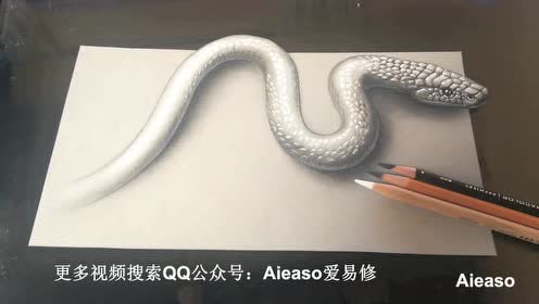 手把手教你画3d蛇|aieaso爱易修