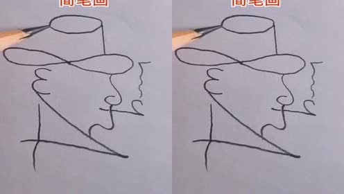 每天学一幅简笔画--有趣的三角形,比一比看谁画得形象