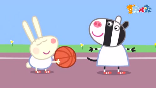 小猪佩奇和豆乐一起打篮球欢乐多