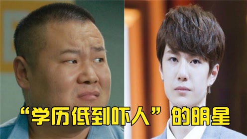 "学历低到吓人"的明星,岳云鹏庞各庄大学,再看王一博:初中都没毕业