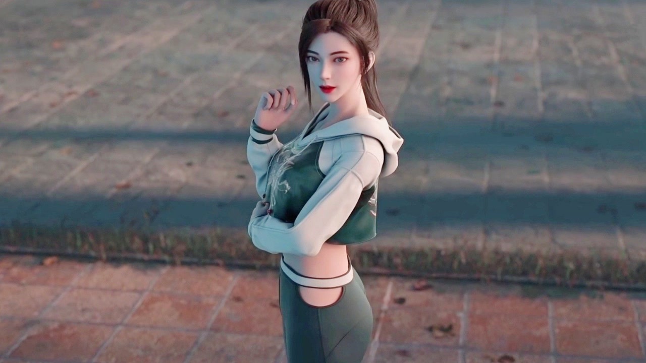 女主唐紫尘登场,这腿这腰这身材,教练,我要和她学国术#动漫反跨年
