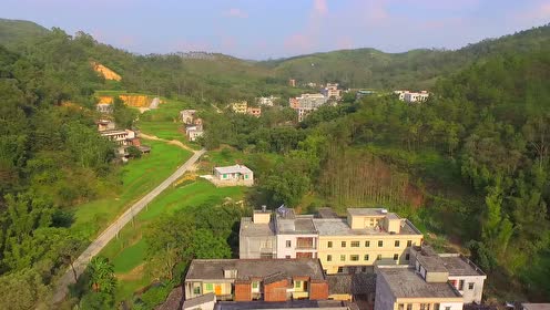 高空航拍广西北流市大伦镇冲表村