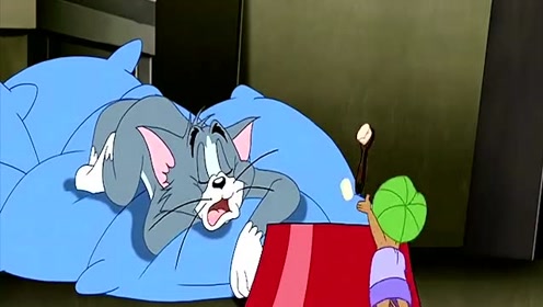 猫和老鼠:汤姆猫睡着了,不知道杰瑞在身边