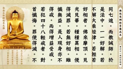 梵网经菩萨戒本定弘师父读诵 腾讯视频