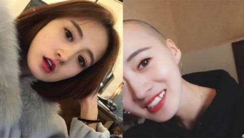 美女狠心剃光头发,记录头发生长的一年