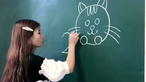 用数字200画猫?看小姐姐的操作,不是亲眼看到,还以为是"复印"的呢!