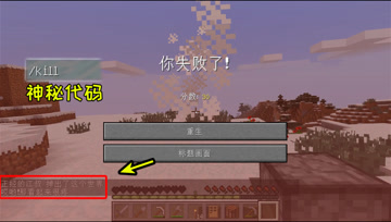我的世界6：粉丝分享神秘代码，kill