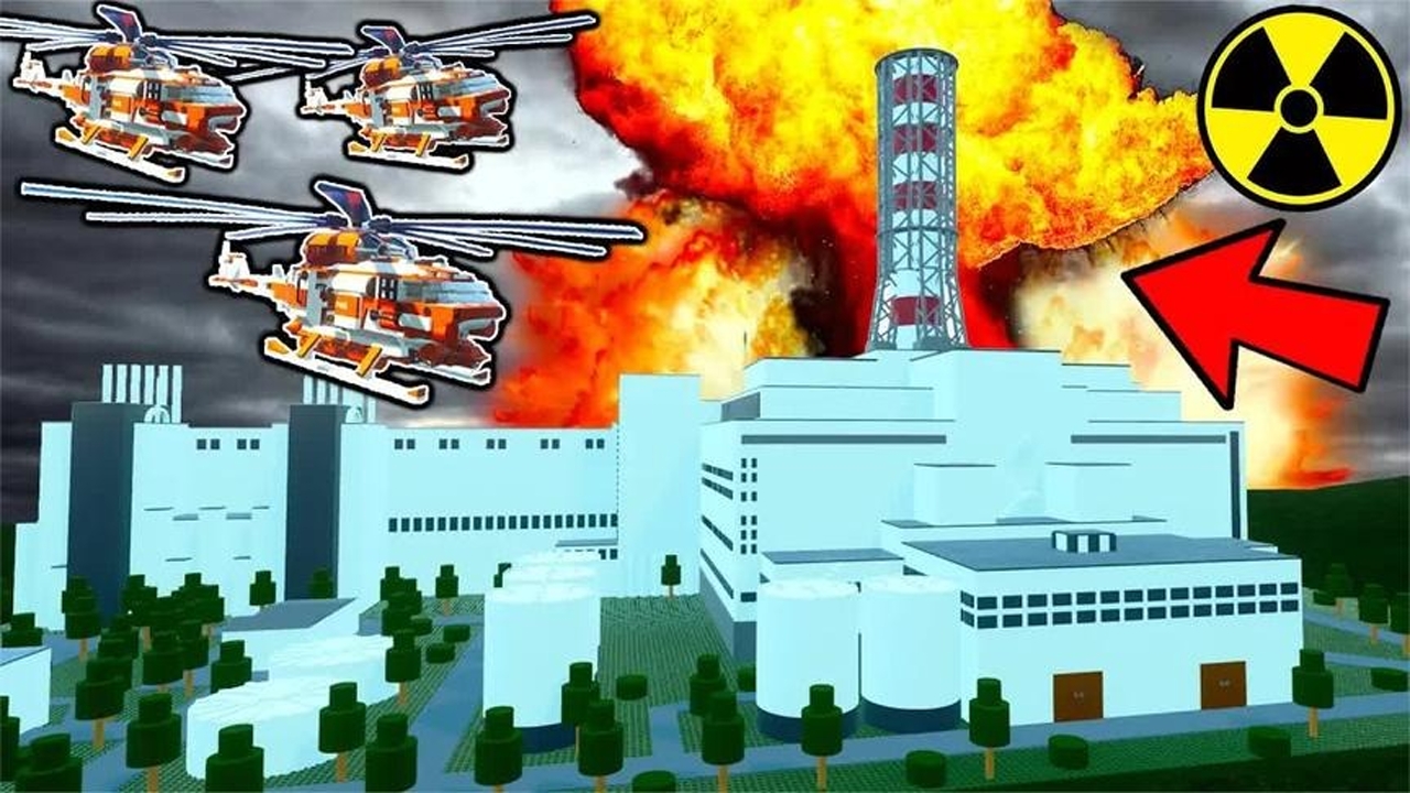 乐高游戏:核电站发生爆炸泄露,超铁侠开灭火直升机火速救援!